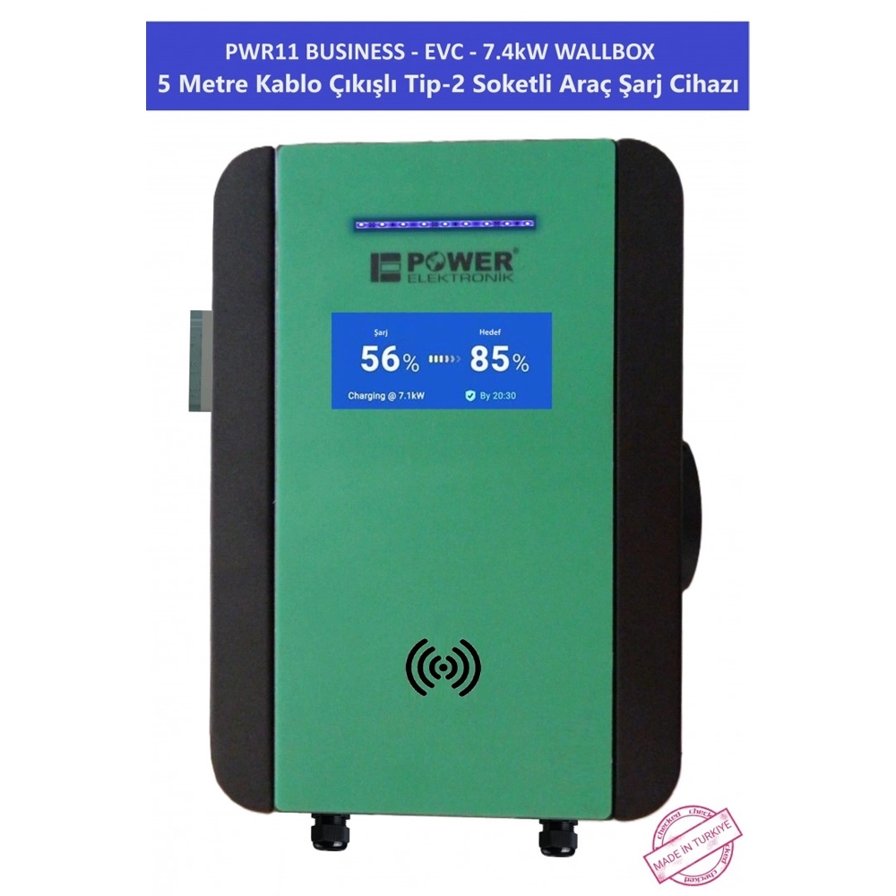Elektrikli Araç Sarj İstasyonu PWR11 Business EVC 7.4 kW Wallbox Elektrikli Araç Sarj İstasyonu PWR11 Business EVC 7.4 kW Wallbox