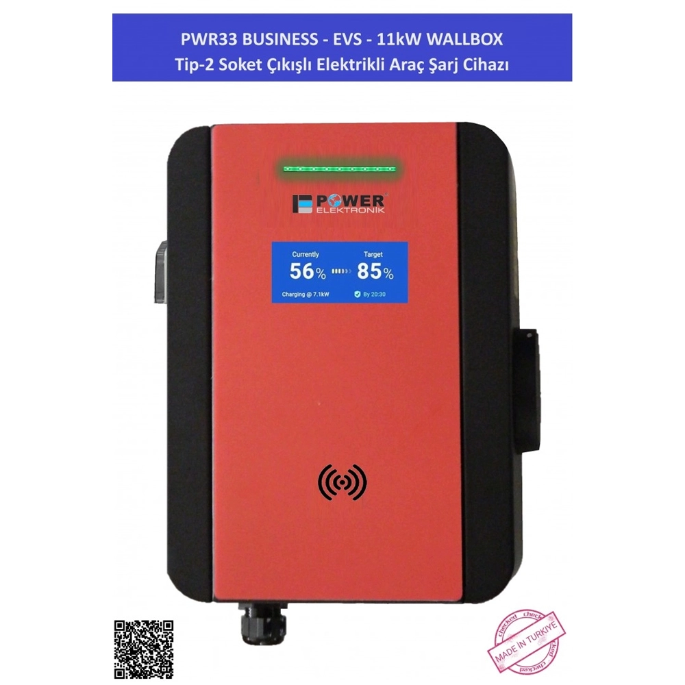 Elektrikli Araç Sarj İstasyonu PWR11 Business EVS 7.4 kW Wallbox Elektrikli Araç Sarj İstasyonu PWR11 Business EVS 7.4 kW Wallbox