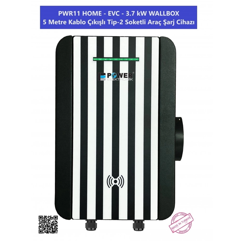 Elektrikli Araç Sarj İstasyonu PWR11 Home EVC 3.7 kW Wallbox Elektrikli Araç Sarj İstasyonu PWR11 Home EVC 3.7 kW Wallbox