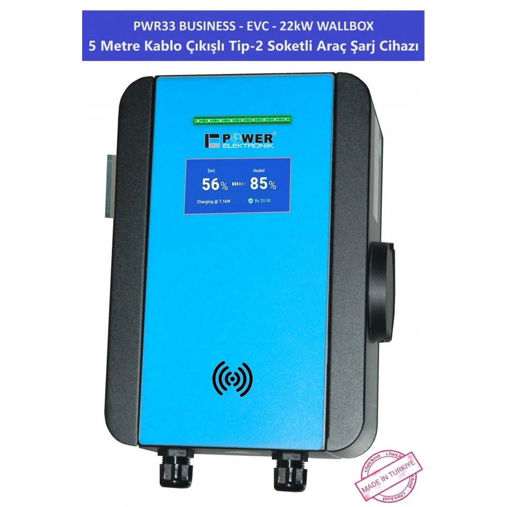 Elektrikli Araç Şarj İstasyonu PWR33 Business EVC 22 kW Wallbox Elektrikli Araç Şarj İstasyonu PWR33 Business EVC 22 kW Wallbox