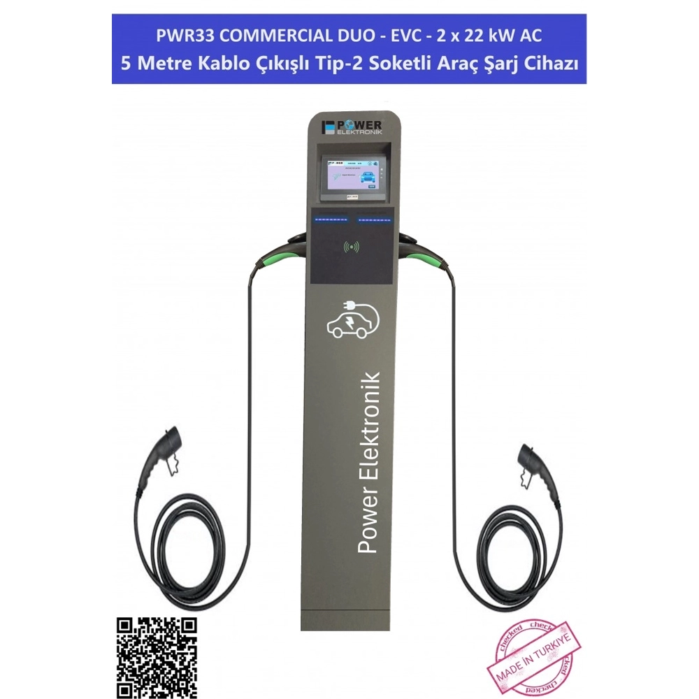 Araç Şarj İstasyonu EVC-2x22 kW PWR33 Commercial Duo Araç Şarj İstasyonu EVC-2x22 kW PWR33 Commercial Duo