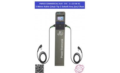 Araç Şarj İstasyonu EVC-2x22 kW PWR33 Commercial Duo