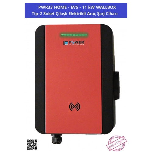 Elektrikli Araç Şarj İstasyonu PWR33 Home Evs 11 kW Wallbox