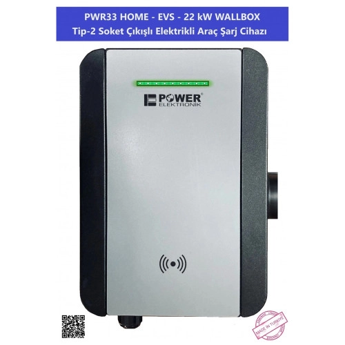 Elektrikli Araç Şarj İstasyonu PWR33 Home Evs 22 kW Wallbox